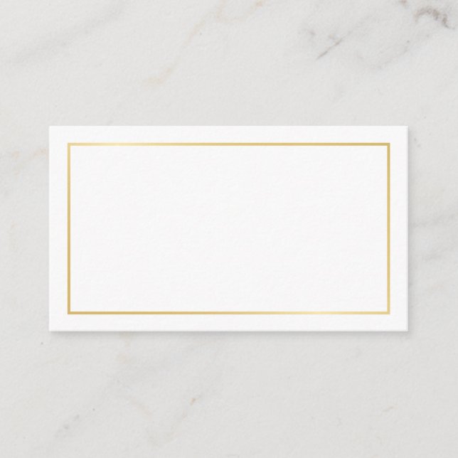 Blank Gold und White Wedding Advice und Wünsche Hinweiskarte (Vorderseite)