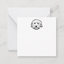 Blank Goldendoodle carte pour notes - customisez-l