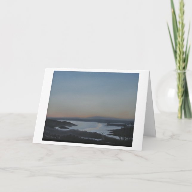Blank Greeting Card Hudson River Landscape Karte (Vorderseite)
