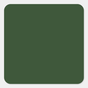 Blank grüner Olive Solid Color Quadratischer Aufkleber