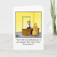 Blank-Grußkarte für den Büro Humor