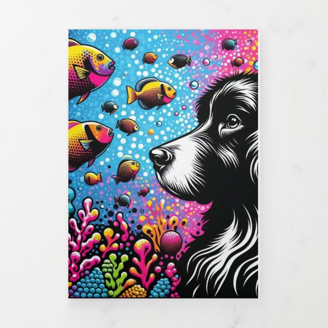 Blank Grußkarte mit Pop Art Design Truffle Dreifach Gefaltete Karte (Cover)