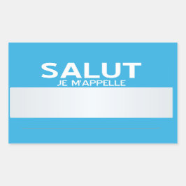 Blank Hallo mein Name ist ... Personalisierbar Rechteckiger Aufkleber