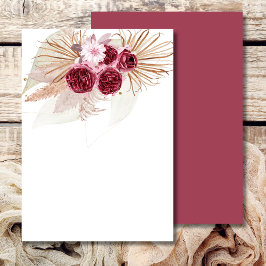 Blank hinzufügen Sie Ihre eigene Boho Burgundy Pam Einladung