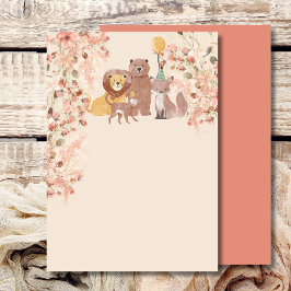 Blank hinzufügen Sie Ihre eigene Boho Safari Pink Einladung