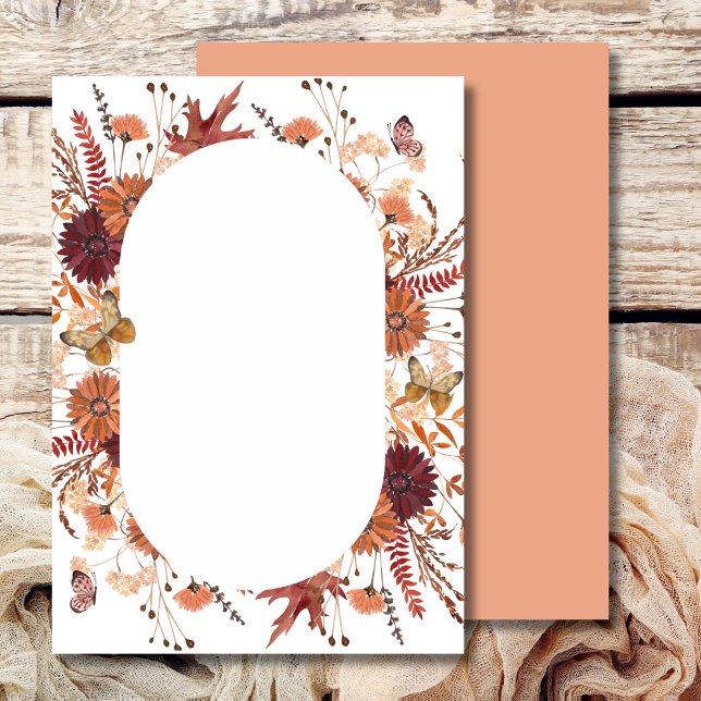 Blank hinzufügen Sie Ihren eigenen Boho Fall Rust  Einladung (Von Creator hochgeladen)