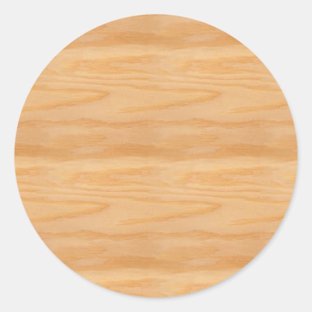 Blank-Holz-Vorlage Elegantes Trendy Design Runder Aufkleber (Vorderseite)