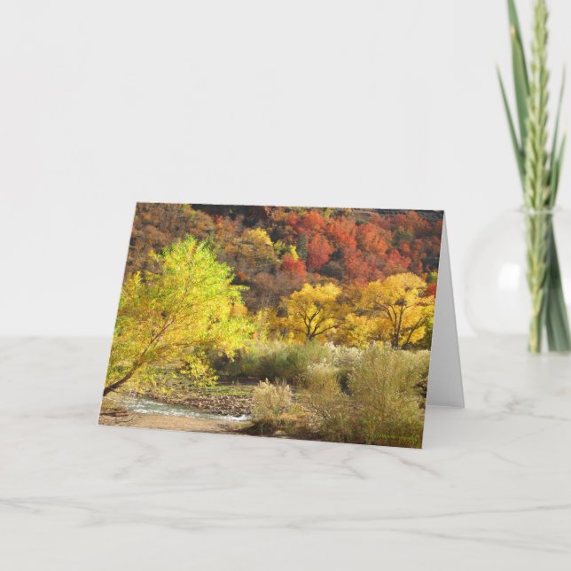 Blank im Herbst Zion Nationalpark Gruß Karte (Vorderseite)
