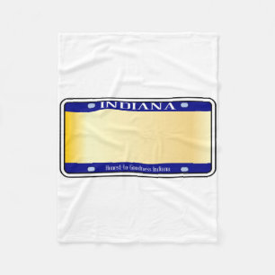 Blank-Indiana-Staat-Lizenzschild Fleecedecke