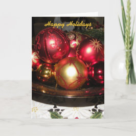 Blank Inside Happy Holidays Card Feiertagskarte