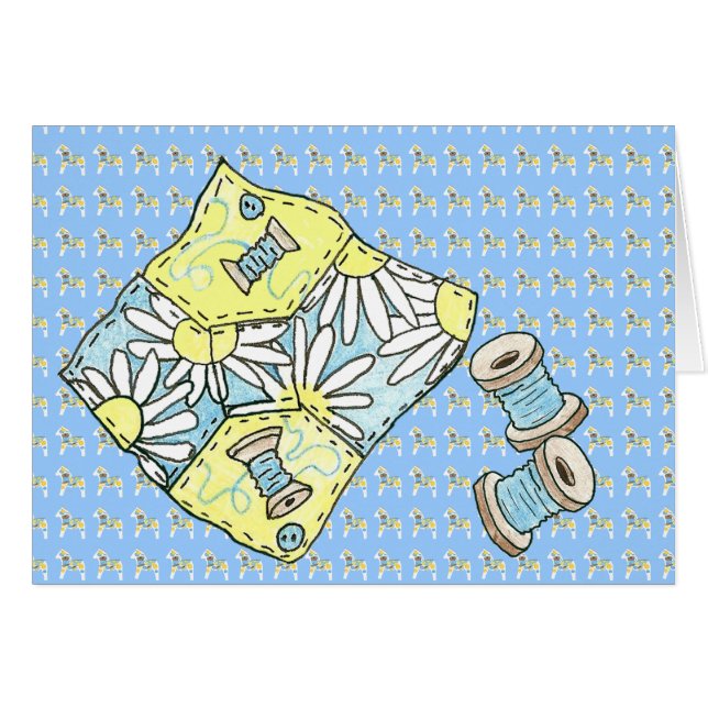 Blank-Inside-Quilter-Karte (Vorderseite (Horizontal))