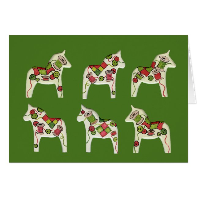 Blank Inside Seeing Horses Card (Vorderseite (Horizontal))