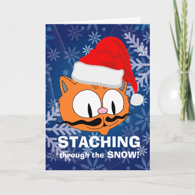 Blank Inside - Staching Through the Snow! humorvol Karte (Vorderseite)