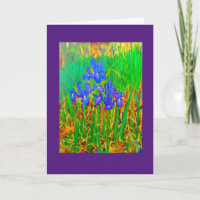 Blank Inside Wild Iris Card von Julia Morrill