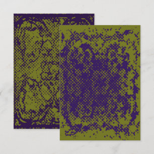 Blank Invasion Card Halftone Grunge Design Einladung