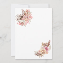 Blank Invasion DIY Boho Dusty Rose Floral Einladung