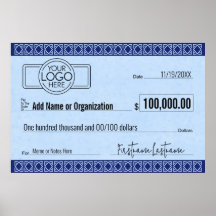 Blank Karo für Sweepstakts & Awards BLUE ART DECO