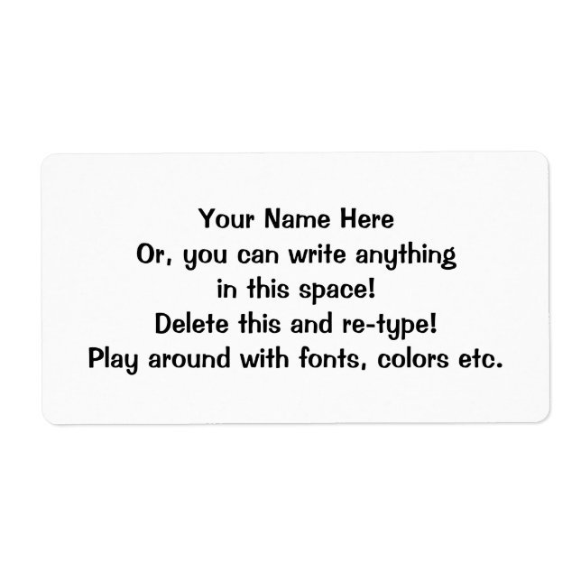 Blank kley Labels personalisieren (Vorne)