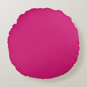 Blank kreieren Sie Ihre eigene - Hot Pink Rundes Kissen