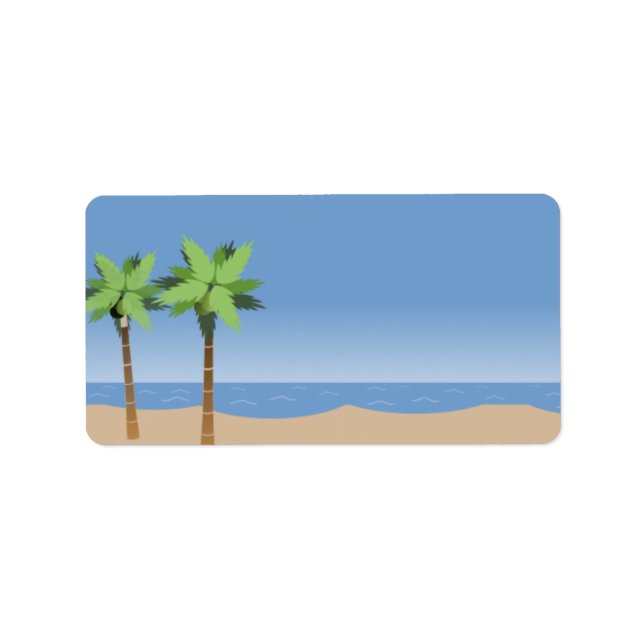 Blank-Labels für Beach Vista Adressaufkleber (Vorne)