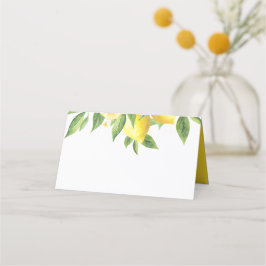 Blank Lemon Watercolor Wedding Platzkarte