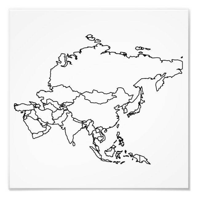 "Blank Map" für Asien Fotodruck (Vorne)