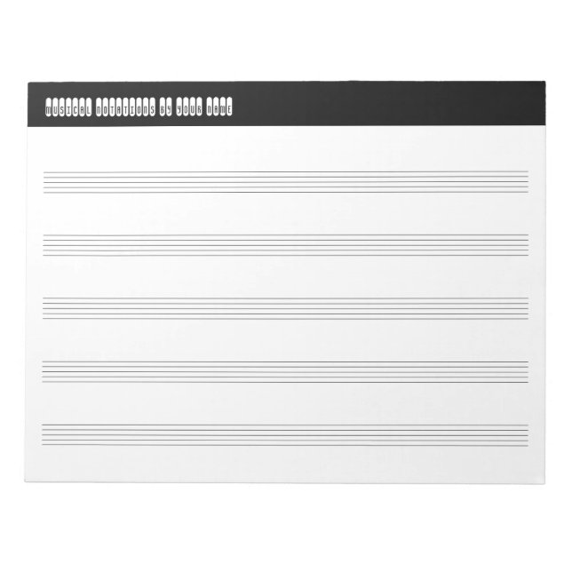 Blank Musical Score für Reisende und Musiker Np. Notizblock (Vorderseite)