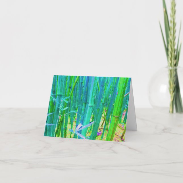 Blank Notecard Bamboo Forest Design Karte (Vorderseite)