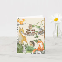 Blank Notecard mit Watercolor Woodland Animes