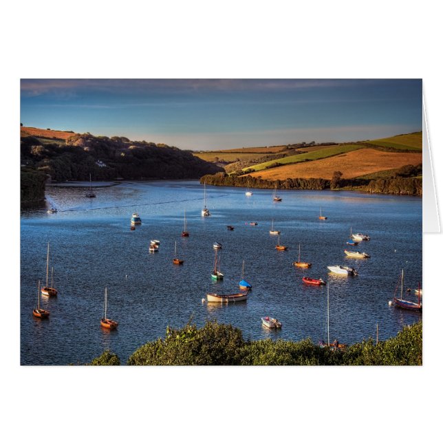 Blank Notelet - Fluss Avon in Bantham (Vorderseite (Horizontal))