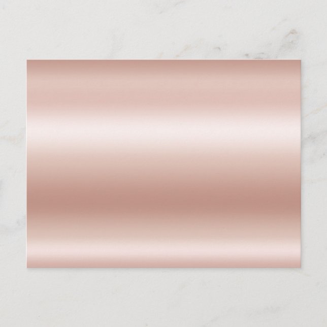 Blank Pastel Rose Gold Ombre Foil Postkarte (Vorderseite)