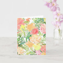 Blank Pastel Summer Blume Notecard - Weichflora