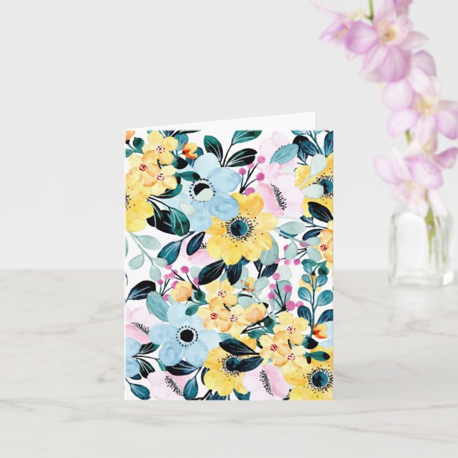 Blank Pastel Summer Blume Notecard - Weichflora Karte (Orchidee)