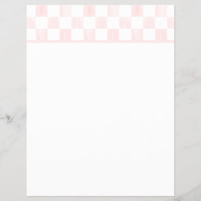 Blank Pink and White Checkerboard Letterhead Flyer (Vorne)