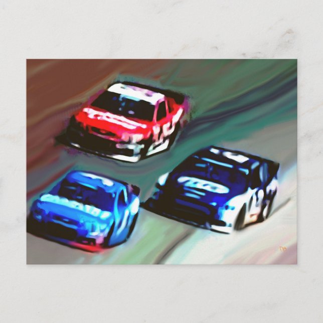 Blank "Race Day" Postkarten (Vorderseite)