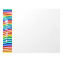 Blank Rainbow Notepad Farbige Gedanken Design