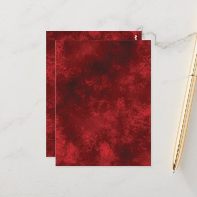 BLANK RED ERSTELLT IHRE EIGENE POST-KARTE POSTKARTE (Vorderseite/Rückseite Beispiel)