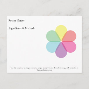 Blank-Rezept-Design-Mitteilungskarten von Rhyme &  Postkarte