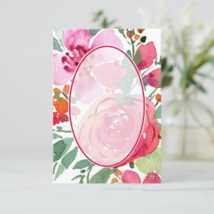 Blank Rosafarbener und roter floraler Hintergrund  Einladung