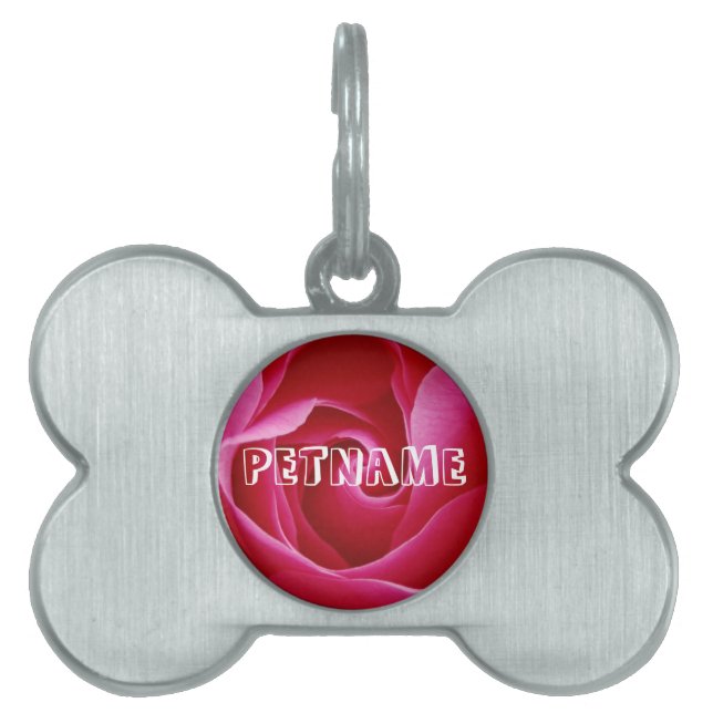 Blank Rose Pet Tag Tiermarke (Vorderseite)