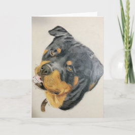 blank Rottie greeting card Karte