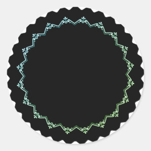 Blank Round élégant noir & blanc Étiquettes de pot