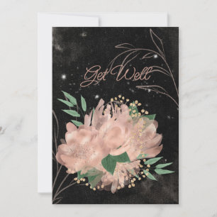 Blank Schwarz Pink Satin Blüte Blüte Wohlbefinden Ankündigung
