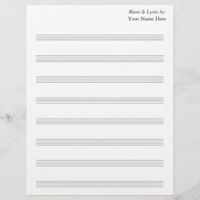 Blank Sheet Music 8 Stave (Vorderseite)