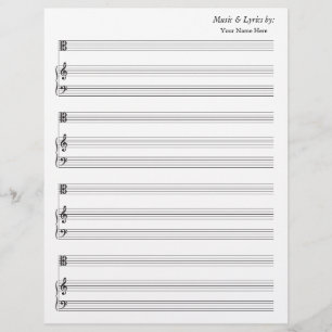 Blank Sheet Music Alto und Piano
