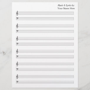 Blank Sheet Music Piano Staves
