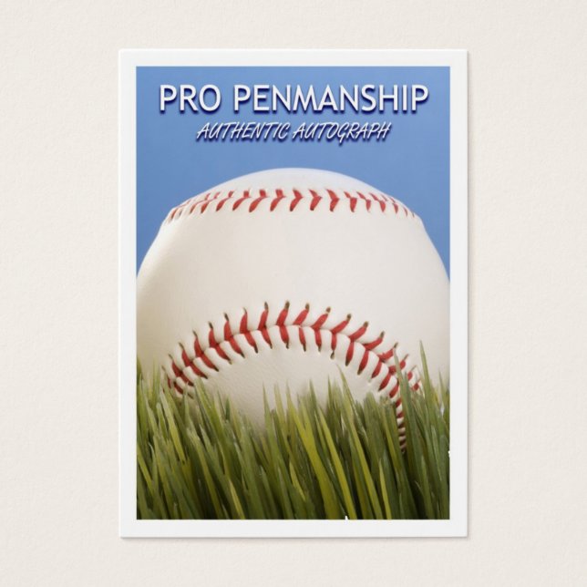 Blank Signature Card für Baseballautographen! (Vorderseite)