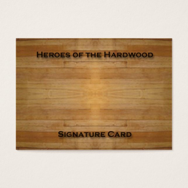 Blank Signature Card für Basketballautographen! (Vorderseite)