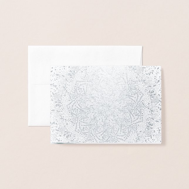 Blank Silver Foil & Kraft Weihnachtskarte Folienkarte (Vorderseite mit Umschlag)