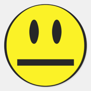 Blank Smile Face Runder Aufkleber